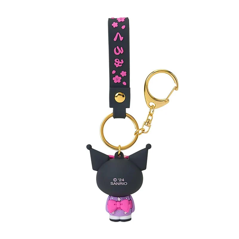 [Self-operated] Sanrio Kuromi 3D Kimono Keychain (1 piece) - Car Hanging Bag Ornament Keychain