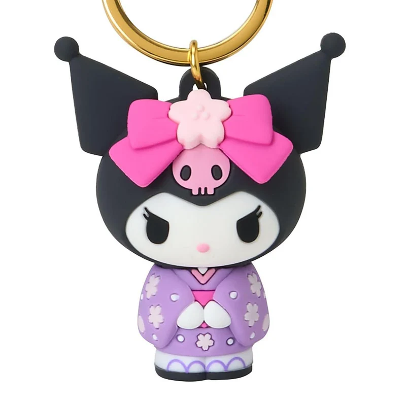 [Self-operated] Sanrio Kuromi 3D Kimono Keychain (1 piece) - Car Hanging Bag Ornament Keychain