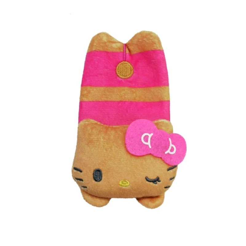 [Self-operated] Large Japanese Sanrio Hello Kitty Plush Hair Accessory Clips, Black Leather, 1 Piece, Hairpins, Hair Accessories