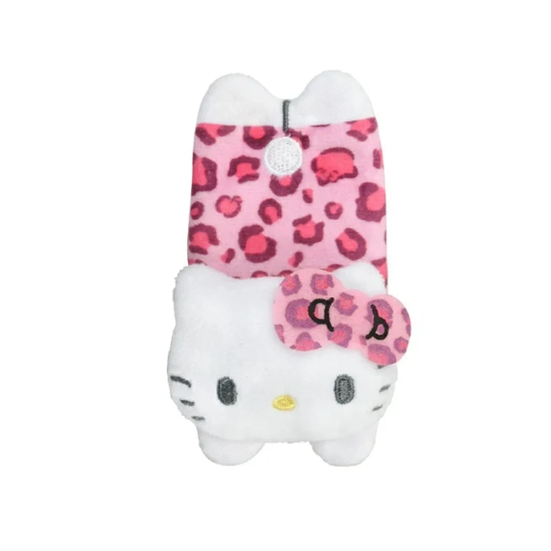 [Self-operated] Japanese Sanrio Hello Kitty Large Plush Hair Accessory Clip Pink Leopard Print 1-Pack