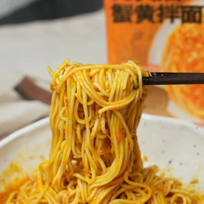 [Self-operated] China Unequal Crab Roe and Bald Crab Oil Noodles 293g Instant Noodles, Fast Food, Ready-to-Eat Noodles, Late Night Noodles, Ramen