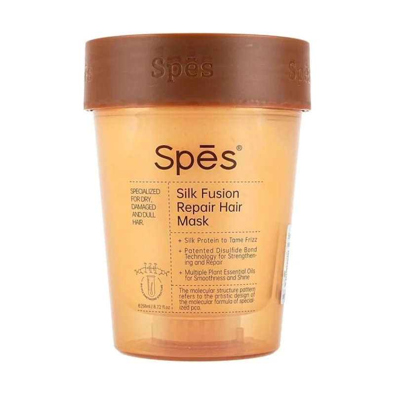 [Self-operated] SPES Collagen Coating Repair Hair Mask 258ml (Overseas Version) - Peptide Black Truffle Hair Mask, Silk Protein Smoothing and Repairing Dry and Damaged Hair