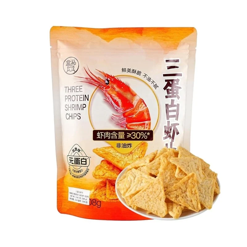 [Self-operated] Hema Fresh Triple Protein Shrimp Chips 108g, Shrimp Content ≥30%, Healthy, Non-Fried, High-Fiber, High-Protein, Refreshing, Non-Fried Afternoon Tea Snack, Ready-to-Eat Healthy Food