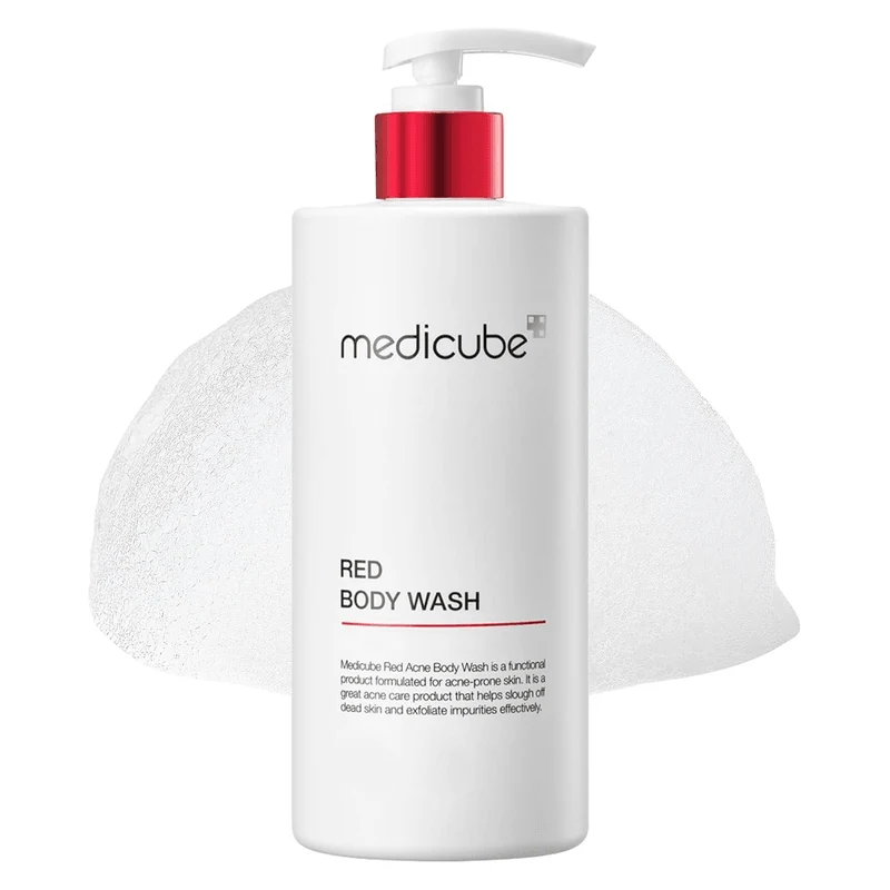 [Self-operated] Korean MEDICUBE Cube Red Acne-Fighting Body Wash 2.0 400g, Soothing Acne-Prone Skin Body Wash