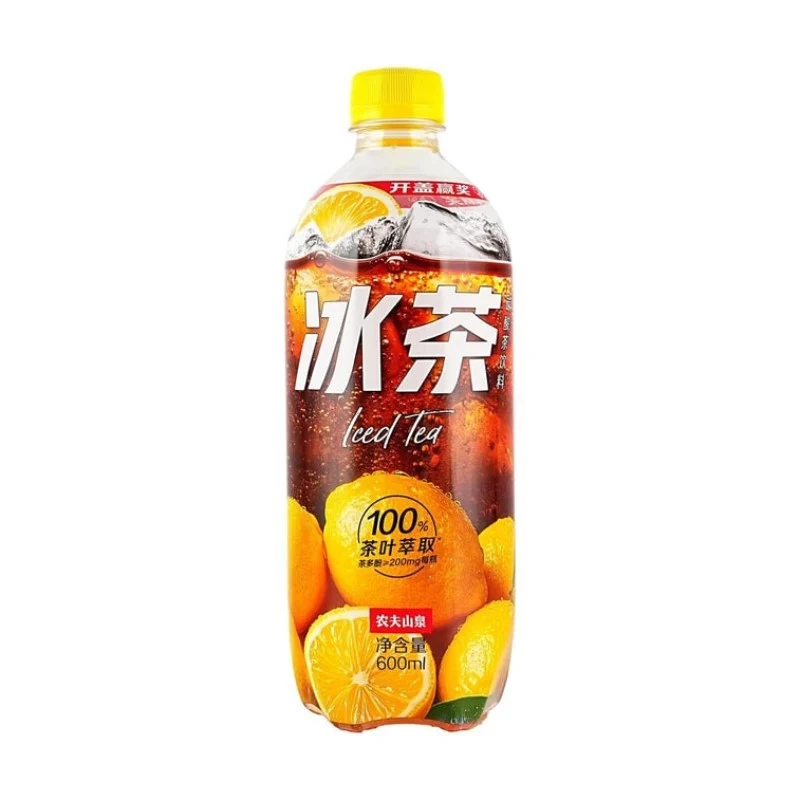 [Self-operated] NONGFUSPRING Lemon Iced Tea 600ml (China) Carbonated Tea Beverage - Real Tea, Real Lemon, Refreshing and Cleansing