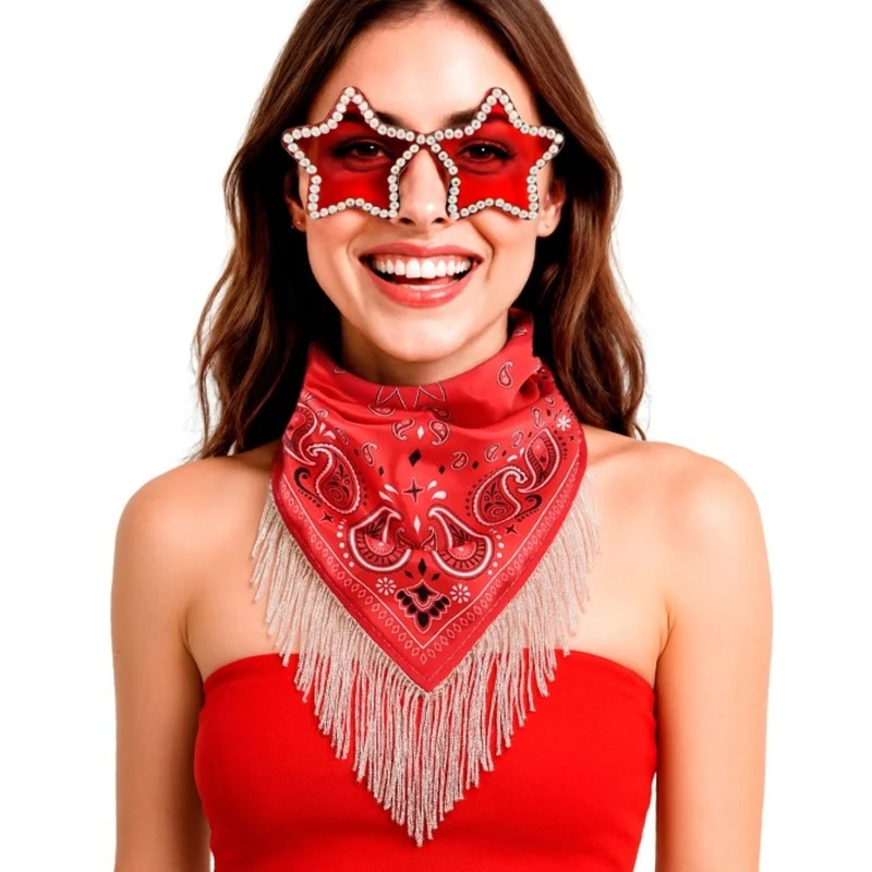 Rotes Disco-Cowgirl-Set