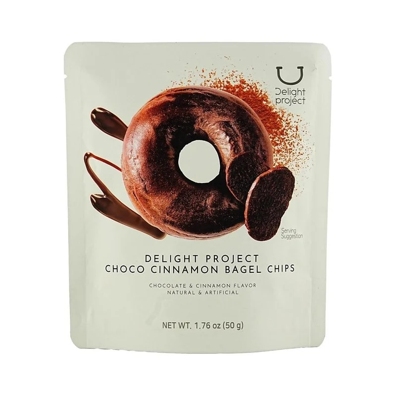 [Self-operated] Korean DELIGHT PROJECT Chocolate Cinnamon Bagel Chips 50g Olive Young Bagel Chips Low-Calorie Healthy Snack