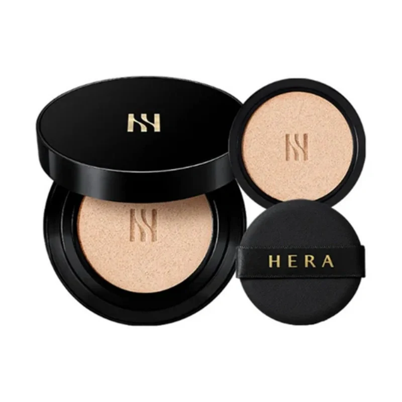 [Self-operated] HERA Black Gold Cushion BB Foundation 17N1 Ivory White (with refill, 15g x 2), High Moisturizing, High Coverage, SPF34 PA++, Lightweight, High-Effect Concealing, Non-sticky, Semi-matte Finish, Sweat-proof, Oil-controlling, Moisturizing.
