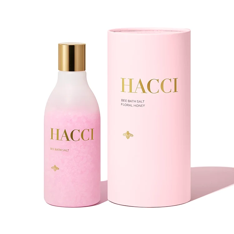 [Self-operated] Japan HACCI Honey Bath Salt, Floral Fragrance, Pink, Firming & Elastic Type, 300ml, Natural Mineral Moisturizing Bath Salt, Scented Bath Salt