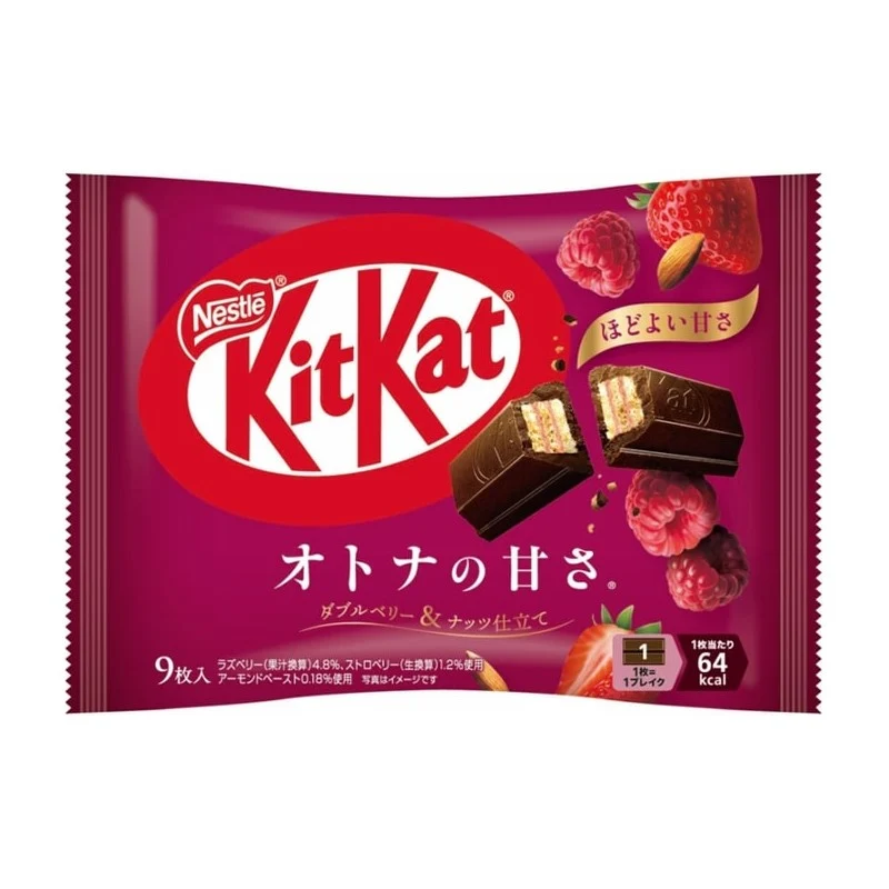 [Self-operated] Nestle KitKat Sandwich Wafer Chocolate (Limited Time Offer), Adult Sweet Double Berry & Nut Flavor, 9 Pieces, Strawberry & Cranberry Nut Flavor