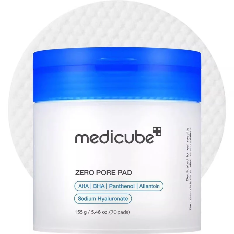 [Self-operated] Korean MEDICUBE Gentle Pore Minimizing Toner Pads 2.0 Upgraded Version, Double-sided for Secondary Cleansing, Hydrating, Moisturizing, and Wet Compress, 70 pads, Pore Tightening, Exfoliating, and Dirt Removal