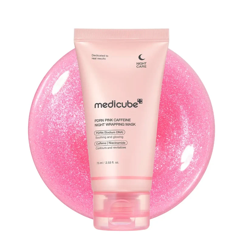 [Self-operated] Korean MEDICUBE PDRN Pink Caffeine Peel-off Mask 75ml - Firming, Lifting, Hydrating
