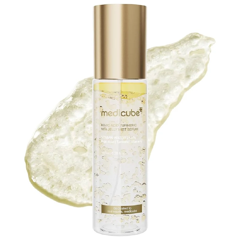 [Self-operated] MEDICUBE Turmeric Vitamin C Gel Spray Essence 100ml (Korea) - Lightweight and refreshing facial spray to improve blemishes and scars.