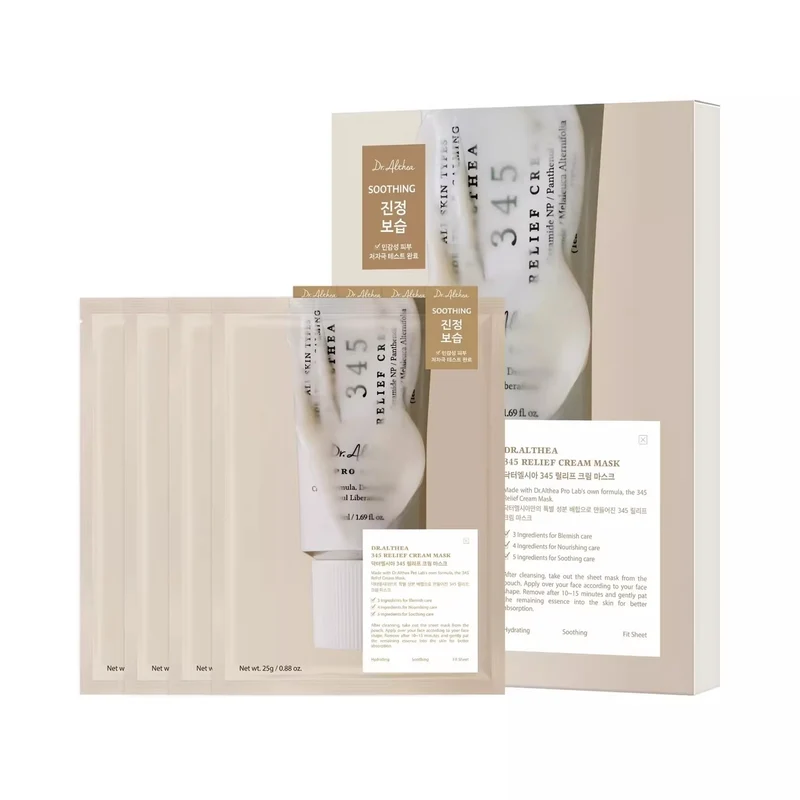 [Self-operated] Dr. Althea Korean 345 Facial Mask/Cream (4-pack) - Soothing & Moisturizing