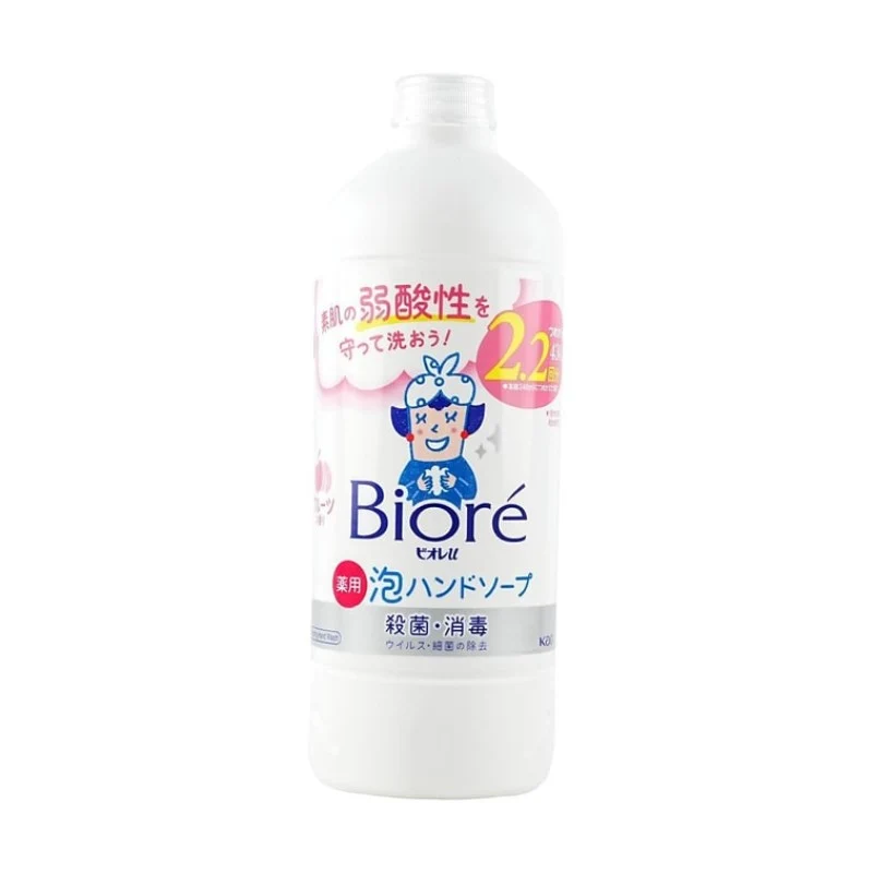 [Self-operated] Kao Biore Foaming Hand Wash (Japan) Refill Pack, Pink Bottle, Fruit Flavor, 430ml
