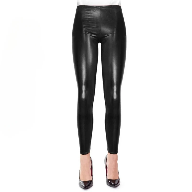 Schwarze Metallic-Leggings für Erwachsene