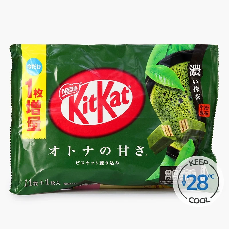 [Self-operated] China Nestle KitKat Chocolate Coated Wafer Biscuits Matcha Flavor 12 Pack