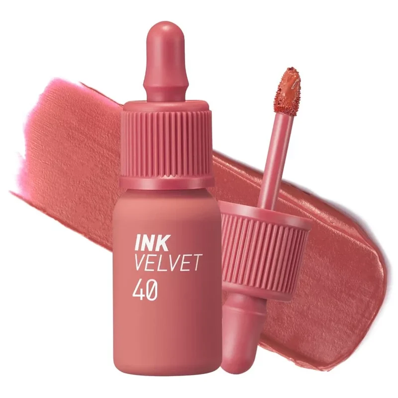 [Self-operated] South Korea CLUB CLIO PERIPERA Filipina Velvet Ink Lip Glaze 4g Long-lasting Color #40 CALM ROSY