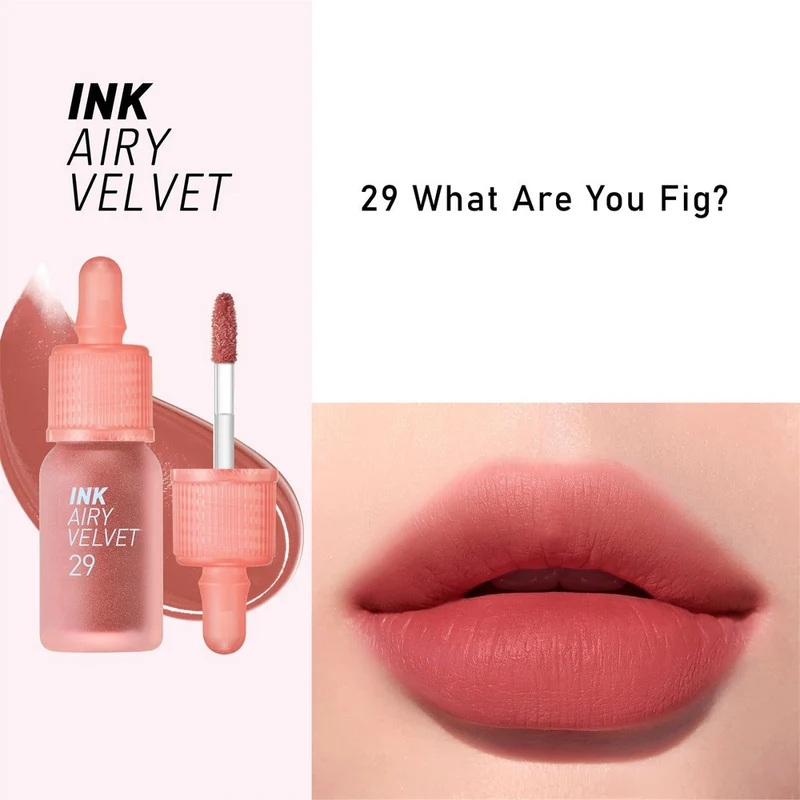 [Self-operated] South Korea CLUB CLIO PERIPERA Air Velvet Ink Lip Glaze 4g Long-lasting Color #29 What Are You Fig Clay Red Brown