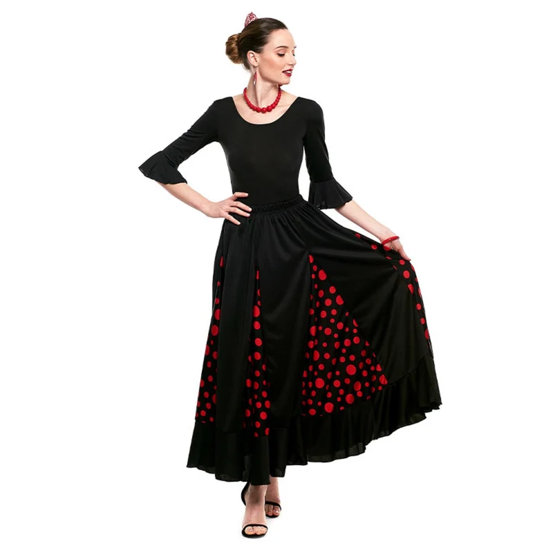 Schwarzer Flamenco-Body mit Volant