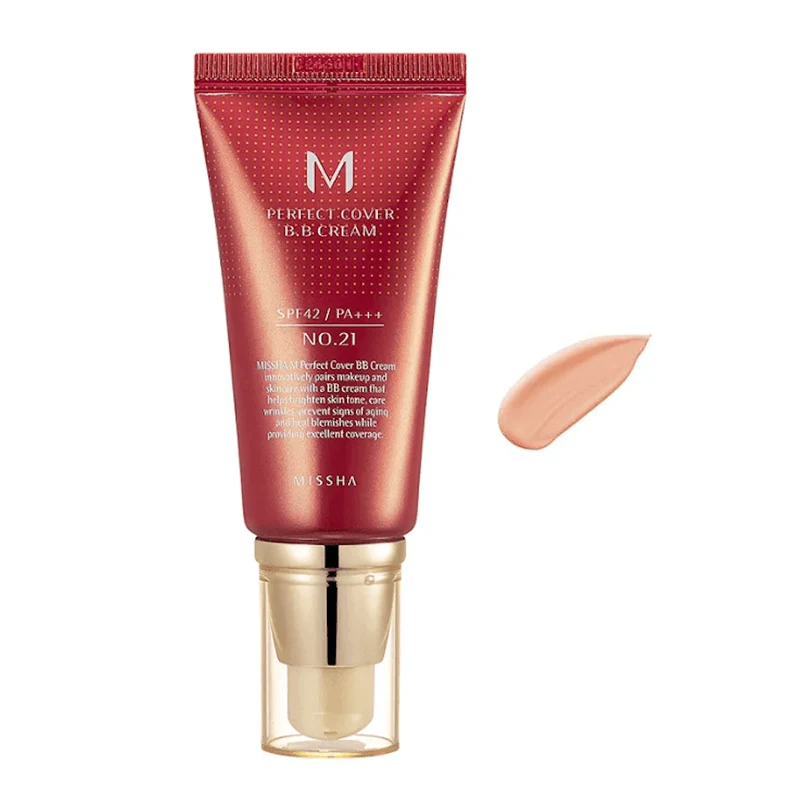 [Self-operated] Korean MISSHA M BB Cream Beauty Concealer #21 Light Beige SPF42 PA+++ 50ml Concealer Moisturizing Long-lasting Not Easy to Remove Makeup Sunscreen Isolation Whitening Skin Foundation