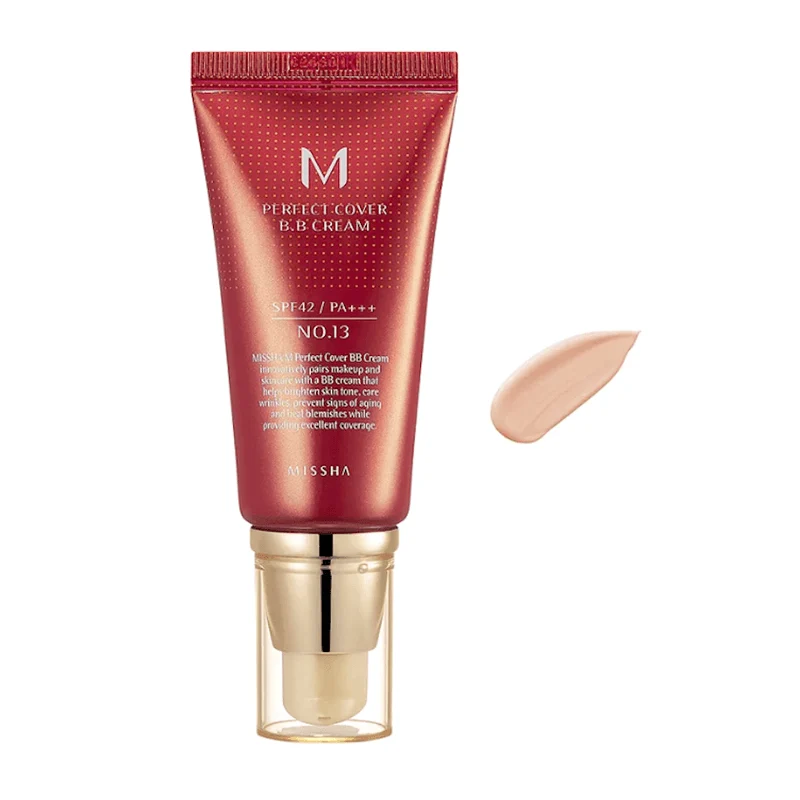 [Self-operated] Korean MISSHA Missha M BB Cream Beauty Concealer #13 Bright Beige SPF42 PA+++ 50ml Concealer Moisturizing Long-lasting Not Easy to Remove Makeup Sunscreen Isolation Whitening Skin Foundation