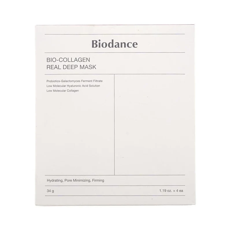 [Self-operated] Korean BIODANCE Collagen Water Brightening Gel Mask Sleeping Mask 34g*4 pieces, need to be applied for 3 hours, can be used overnight to replenish moisture, moisturize, brighten, tighten and shrink pores