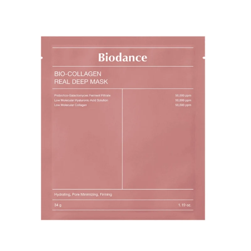 [Self-operated] Korean BIODANCE Collagen Water Brightening Gel Mask Sleeping Mask 34g*4 pieces, need to be applied for 3 hours, can be used overnight to replenish moisture, moisturize, brighten, tighten and shrink pores