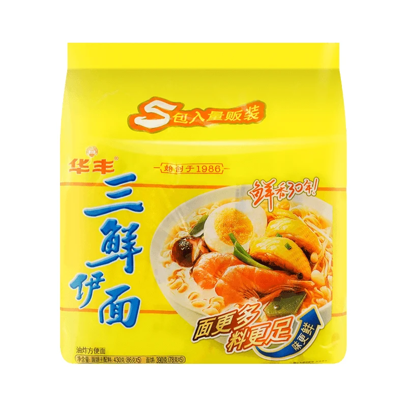 [Self-operated] China Huafeng Huafeng Sanxian Yi Noodles 5 packs nostalgic 80s dry noodles instant noodles crisp noodles old-fashioned classic instant noodles