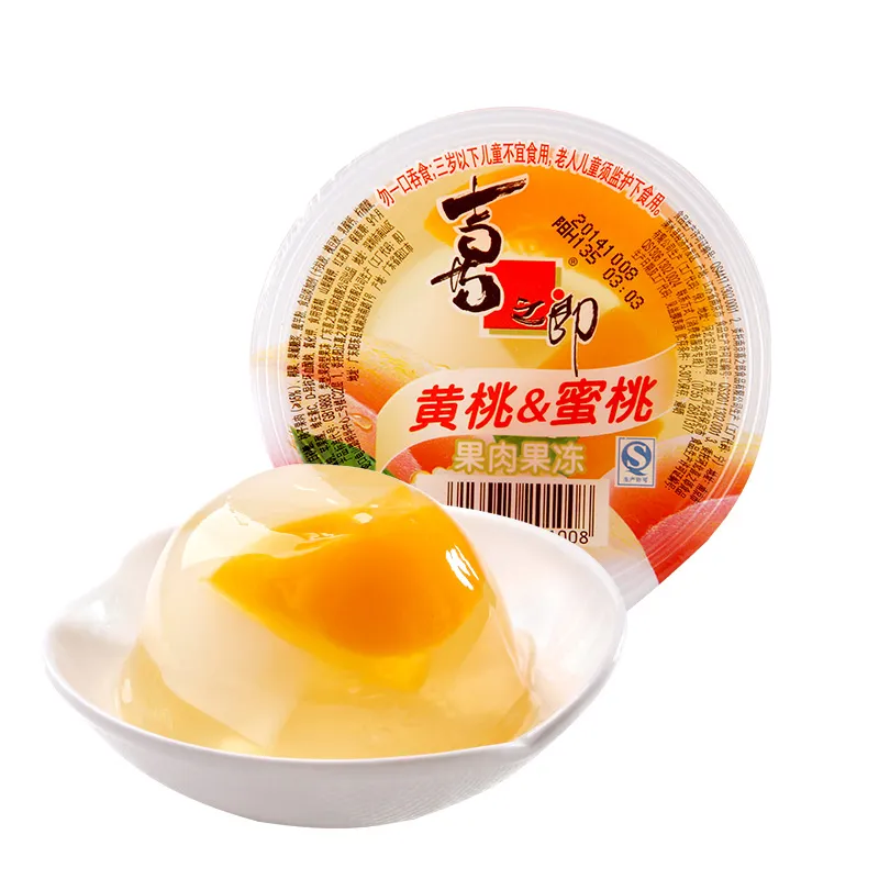 [Self-operated] China Xizhilang Fruit Jelly Yellow Peach Peach Flavor 200g/cup Children's Snack Jelly Pudding Casual Snack