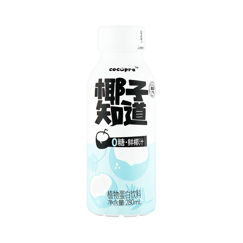 [Self-operated] China Coconut Knows Fresh Coconut Juice 0 Sugar Coconut Milk Drink Original Flavor 280ml Plant Protein Drink Summer Drink Raw Coconut Latte