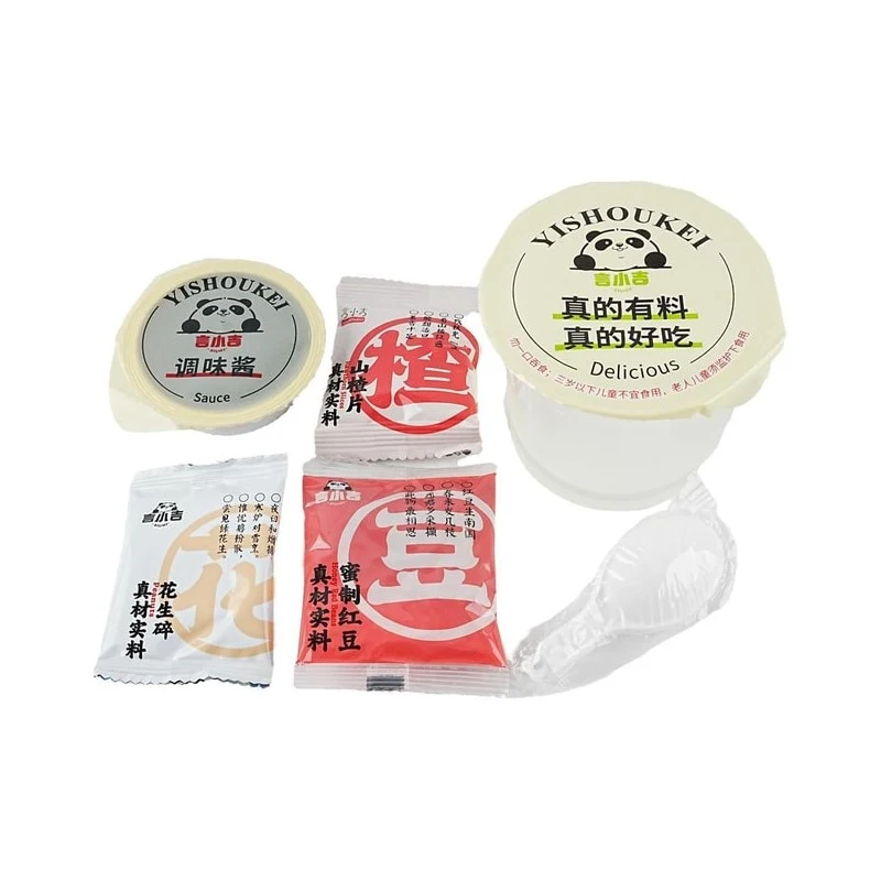 [Self-operated] Chinese Yan Xiaoji large bowl of ice powder classic brown sugar flavor 365g open lid ready-to-eat ice powder no need to cook jelly net celebrity snack summer dessert cold cake snack jelly