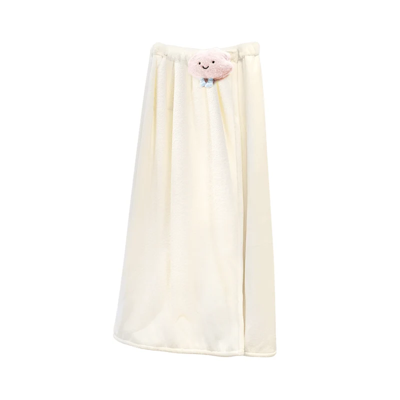 【Self-operated】China Bath See You Coral Fleece Bath Towel Large Bath Towel 85*140cm Pink Cloud Water-absorbent Quick-drying Large Size Full Body Wrap