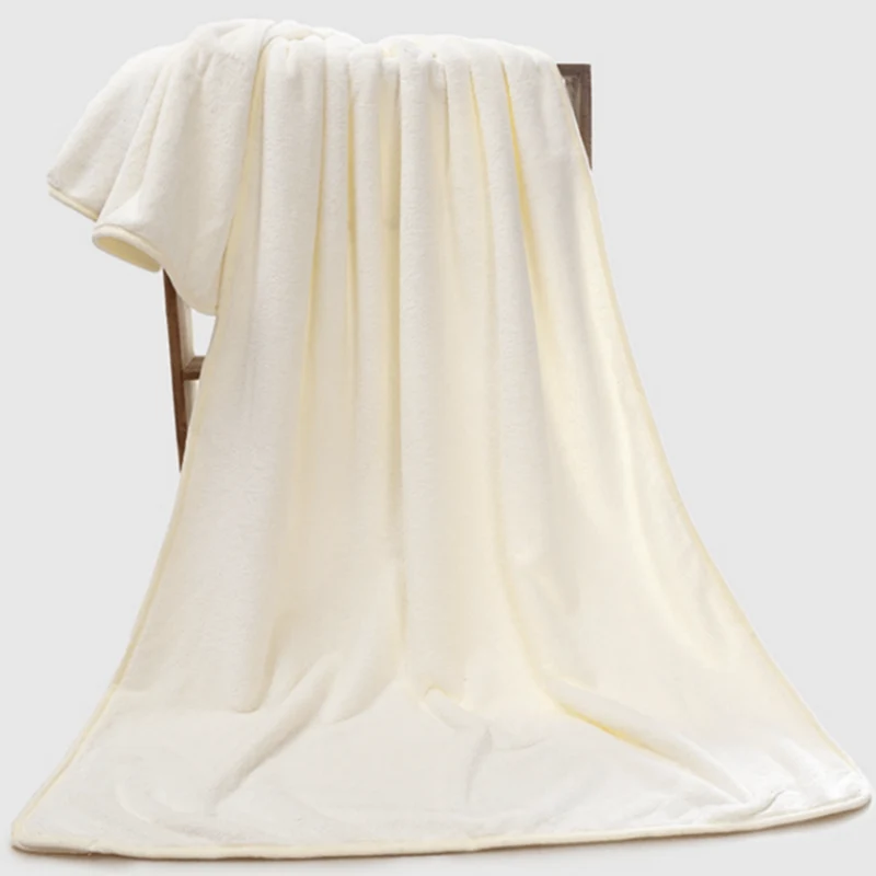 【Self-operated】China Bath See You Coral Fleece Bath Towel Large Bath Towel 85*140cm Pink Cloud Water-absorbent Quick-drying Large Size Full Body Wrap
