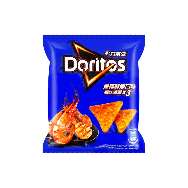 [Self-operated] PepsiCo LAY'S DORITOS Doritos Corn Chips Potato Chips Taiwan Edition Garlic Shrimp Flavor 48g/bag