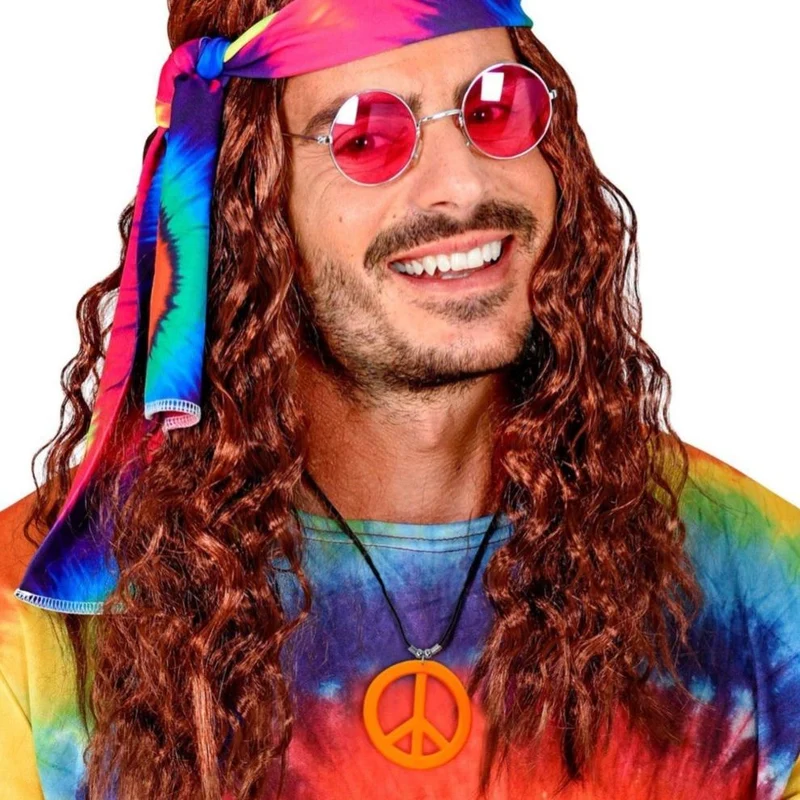 Hippie-Halskette Neonorange