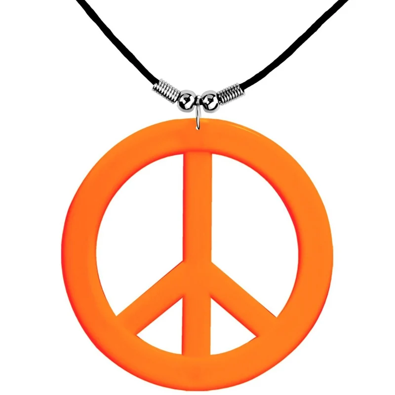 Hippie-Halskette Neonorange