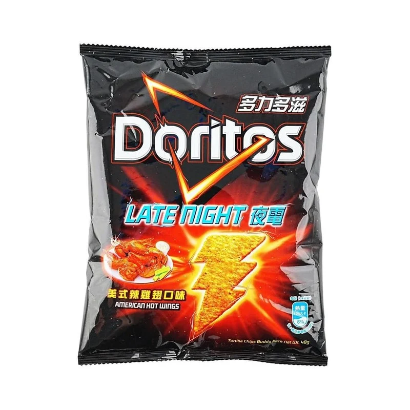 [Self-operated] PepsiCo LAY'S DORITOS Doritos Corn Chips Potato Chips Taiwan Edition American Spicy Chicken Wings Flavor 48g/bag