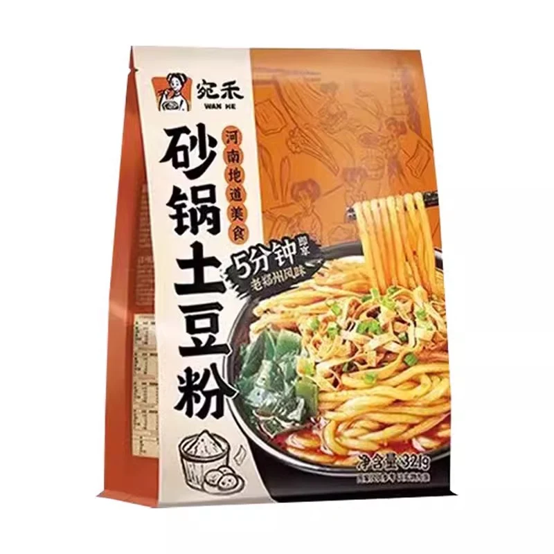 [Self-operated] China Wanhe Casserole Potato Powder 320g Super Rich Vegetable Pack 5 Minutes Instant Meal with Seasoning Pack Q-Bullish and Smooth Appetizer Snack Self-cooked Midnight Snack