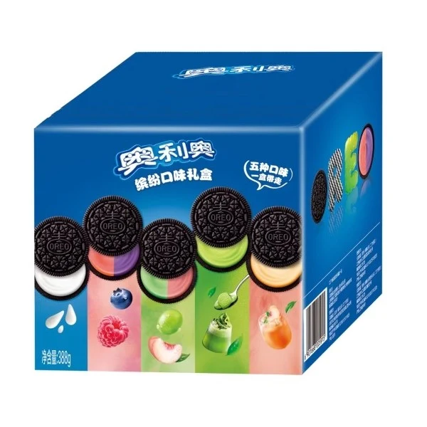 [Self-operated] China Oreo sandwich biscuits five flavors mixed pack 388g breakfast food snacks casual office snacks
