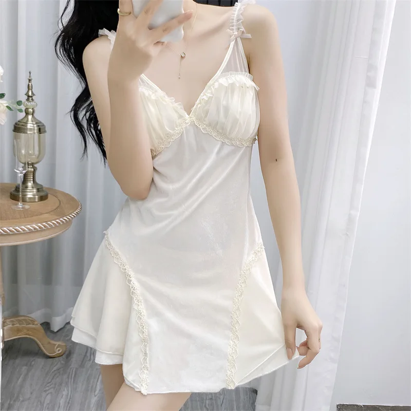 [US warehouse] Velvet lace women's two-piece robe set ladies robe bathrobe set kimono robe velvet home clothes