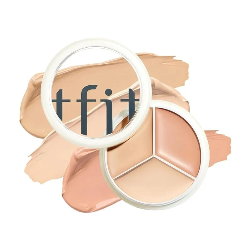 [Self-operated] TFIT Perfect Concealer Professional Concealer 15g #03 Cool Tone Palette Cream Concealer (#Natural, Ivory, Pink Beige)