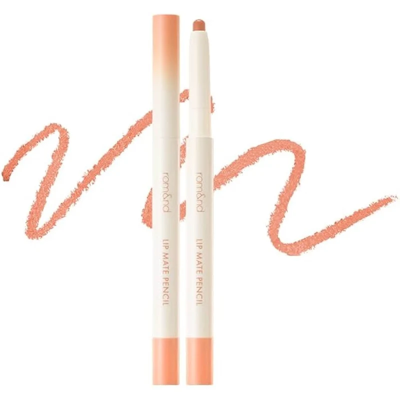 [Self-operated] Korean ROMAND Lip Liner #01 Tenderly Peach One-stroke milk apricot velvet matte mousse liner pen to outline natural and plump lips