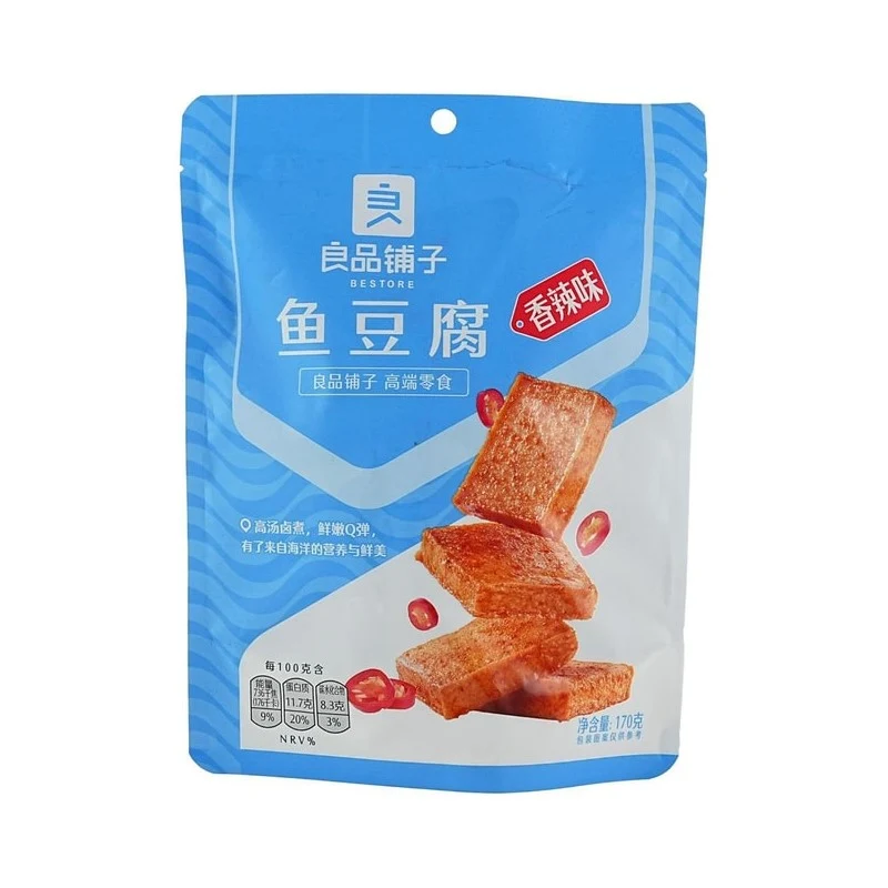【Self-operated】China BESTORE Fish Tofu Spicy Flavor 170g Individually wrapped, tender and chewy