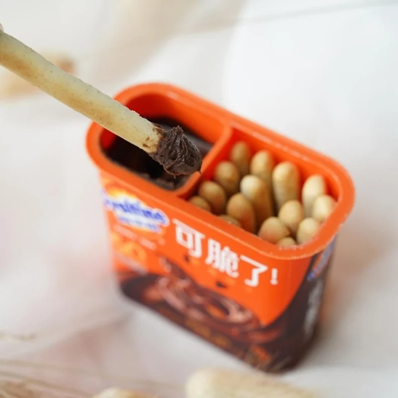 [Self-operated] China Ovaltine Crunchy Cool Crispy Dipping Sauce Whole Wheat Biscuits Hazelnut Cocoa Flavor 50g Finger Biscuits Whole Wheat Biscuits Cocoa Flavor Children's Snacks