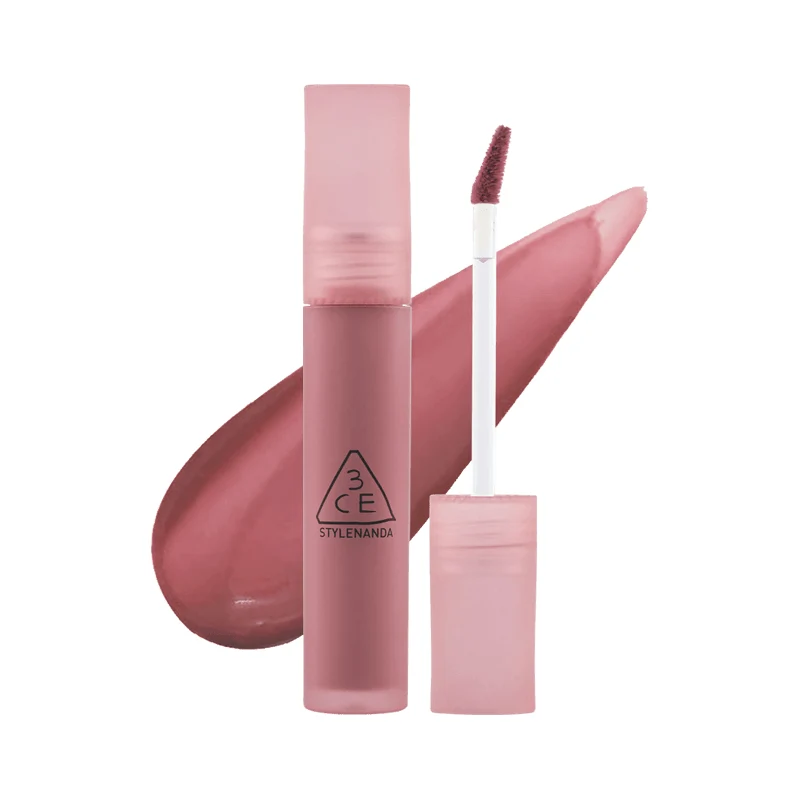 [Self-operated] South Korea 3CE Sanxi Jade Water Matte Lip Gloss 4.6g #Night Talk Rose Tea Water Matte Lip Gloss Lip Glaze Moisturizing and Long-lasting