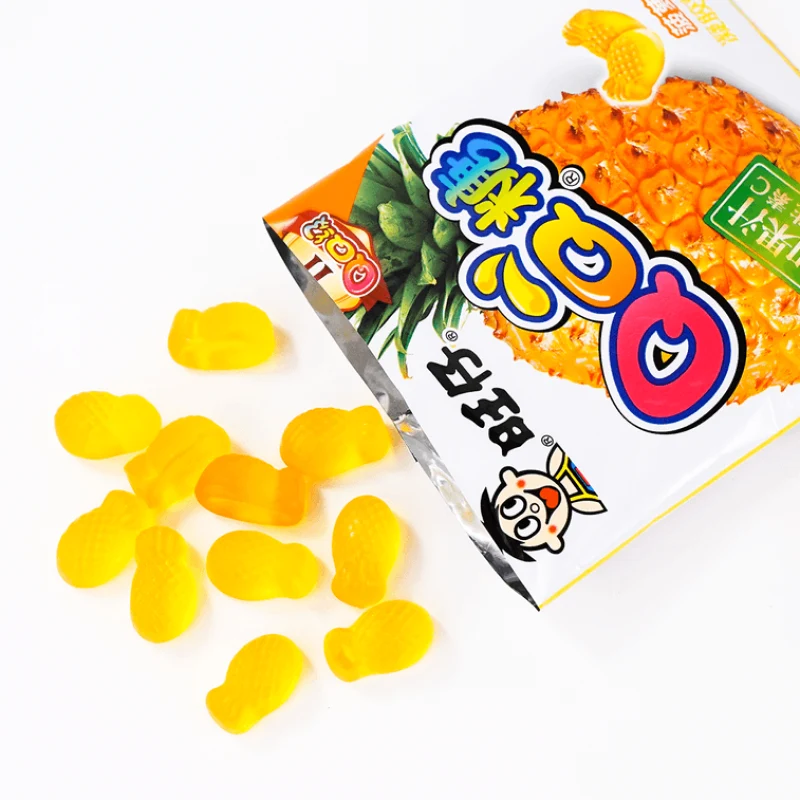 【Self-operated】China Want Want Want QQ Candy Pineapple Flavor 20g Small Package Gummy Candy Fruit Juice Gummy Candy Kindergarten Children's Festival Candy Sharing Snacks
