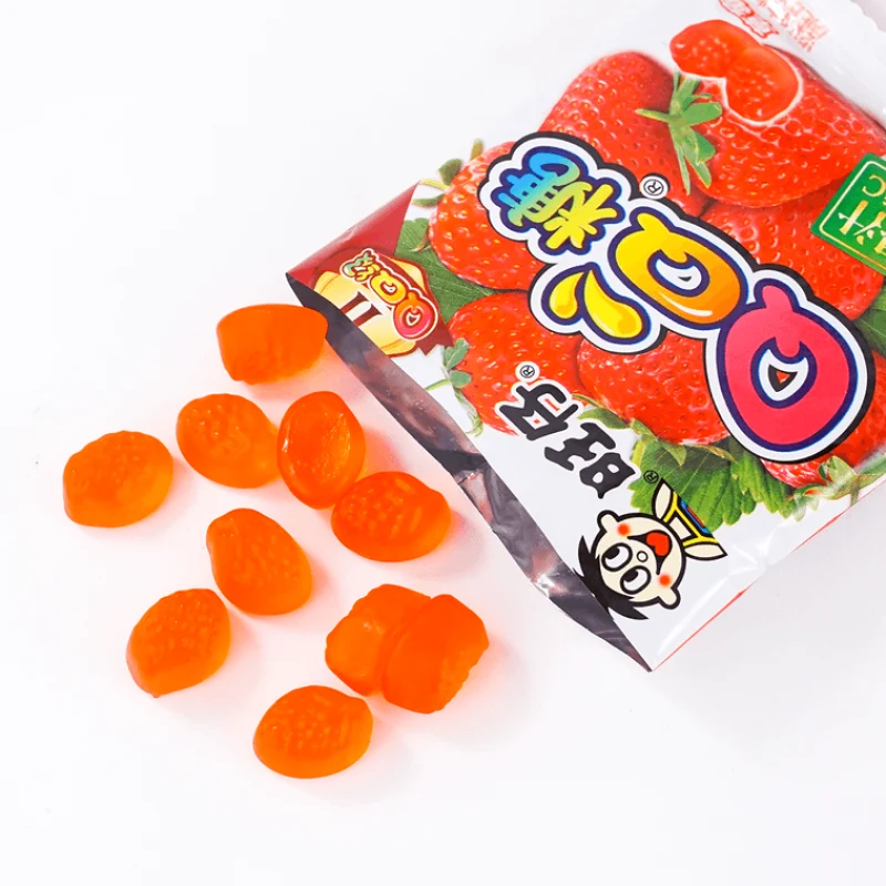 【Self-operated】China Want Want Want QQ Candy Strawberry Flavor 20g Small Package Gummy Candy Fruit Juice Gummy Candy Kindergarten Children's Festival Candy Sharing Snacks