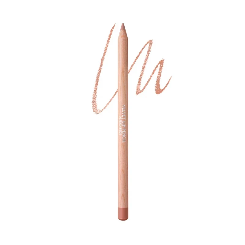 [Self-operated] Korean CLIO happyrim & lip liner #02 Peach Beige Nude peach apricot velvet matte mousse liner pen outlines natural lip plumping in one stroke