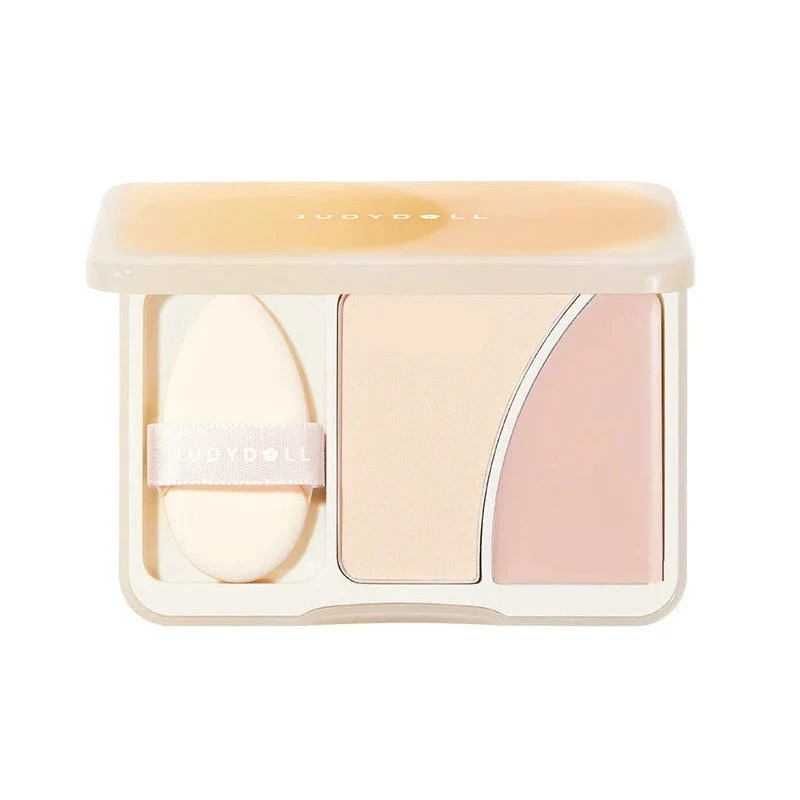 【Self-operated】China Judydoll Orange Flower Double Highlighter Disc #01 Cold Moonlight 8g Double Highlighter Disc Matte Highlighter Cream Face Brightens Tear Groove Brightens Skin Tone Modifies Contour